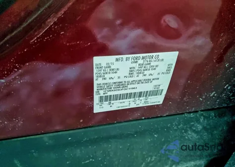 2015 Ford Explorer Xlt из США, поврежденный, VIN 1FM5K8D83FGC11963